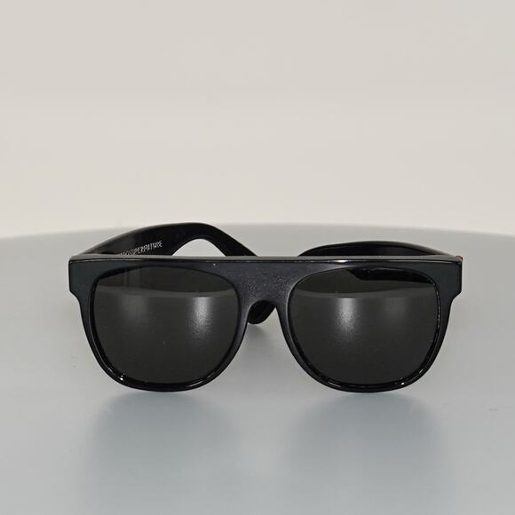 Retrosuperfuture Flat Top Black Sunglasses - Made in Italy - Picture 1 of 6